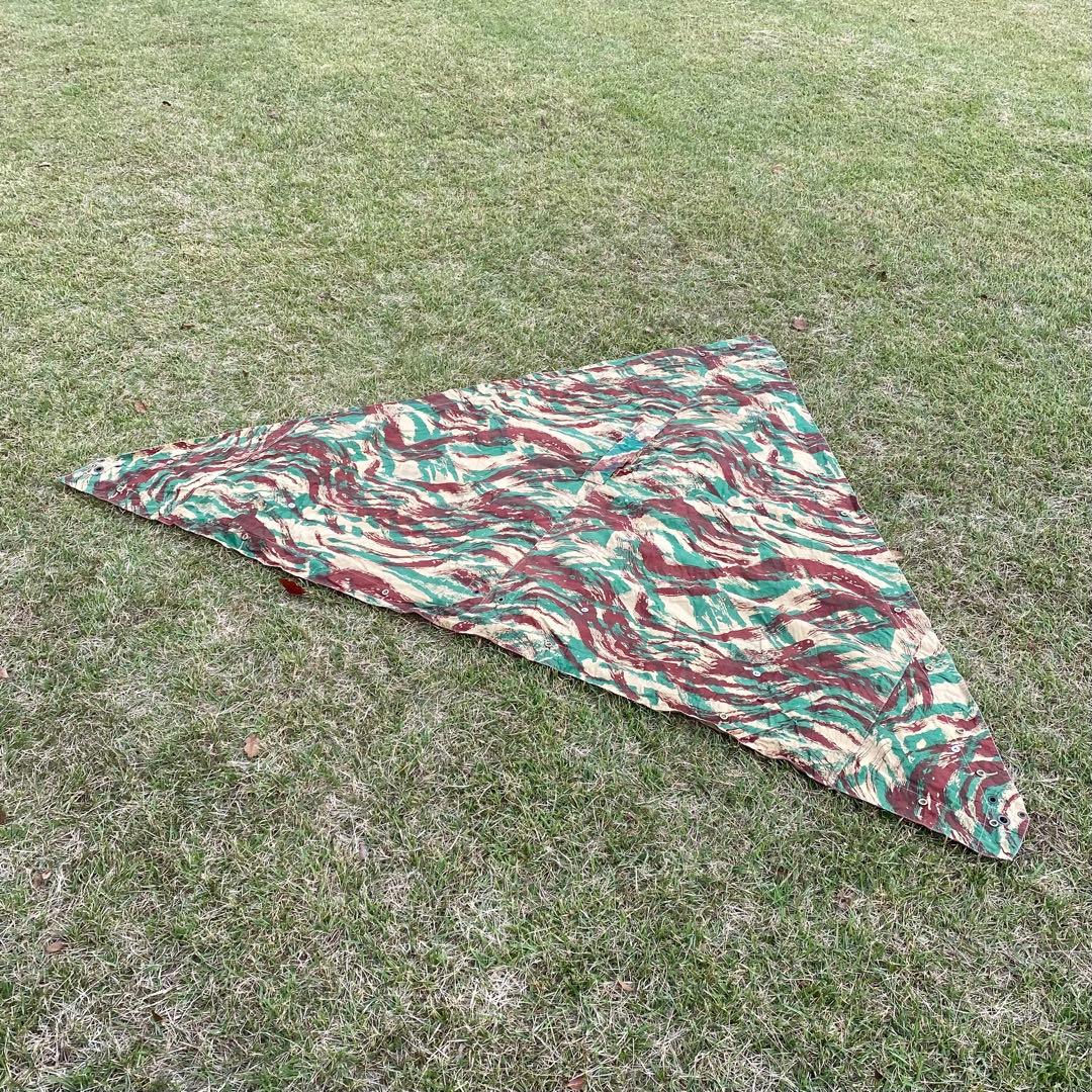 【レア・状態良】フランス軍　軍幕　M51　リザードカモ　１枚　ポンチョ　テント