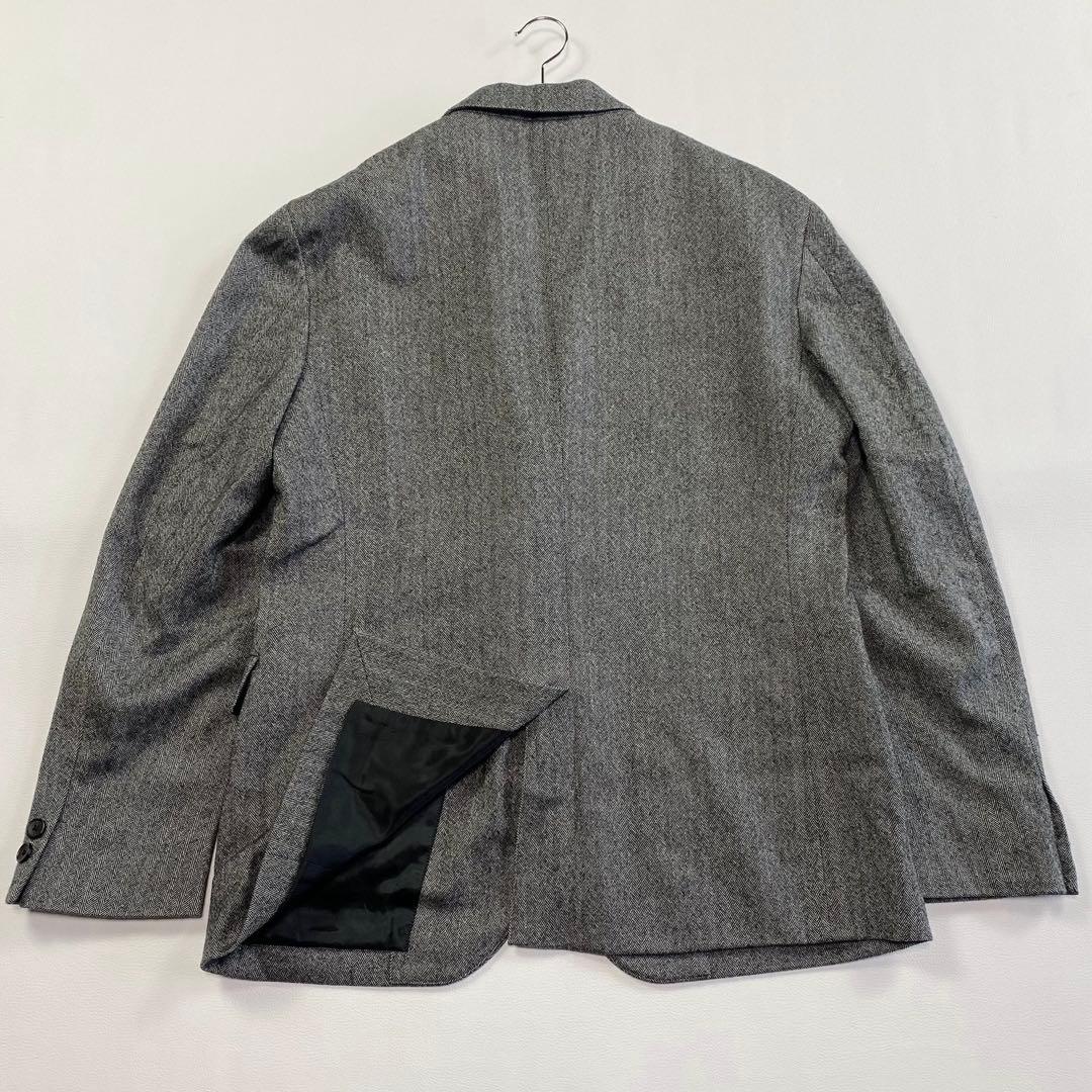 ビューティアンドユース✨サキソニー　セットアップスーツ　グレー　ヘリンボーンM