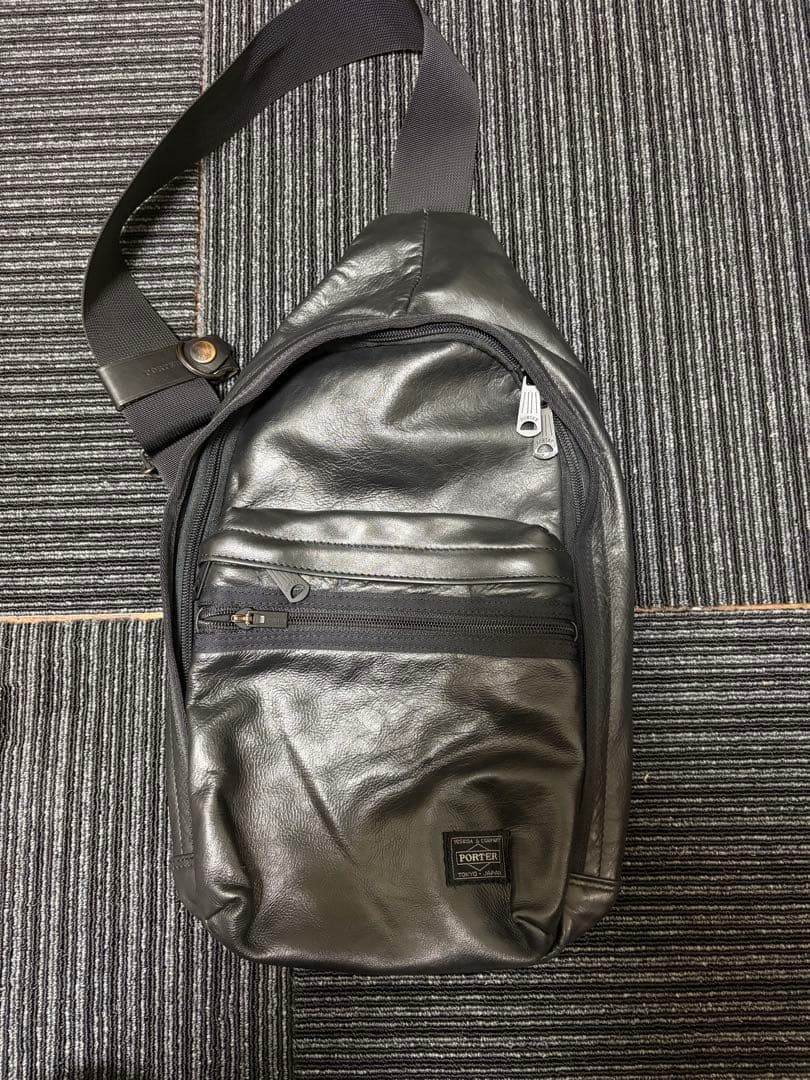 ポーター ボディバッグ ワンショルダーバッグ アルーフ オールレザー