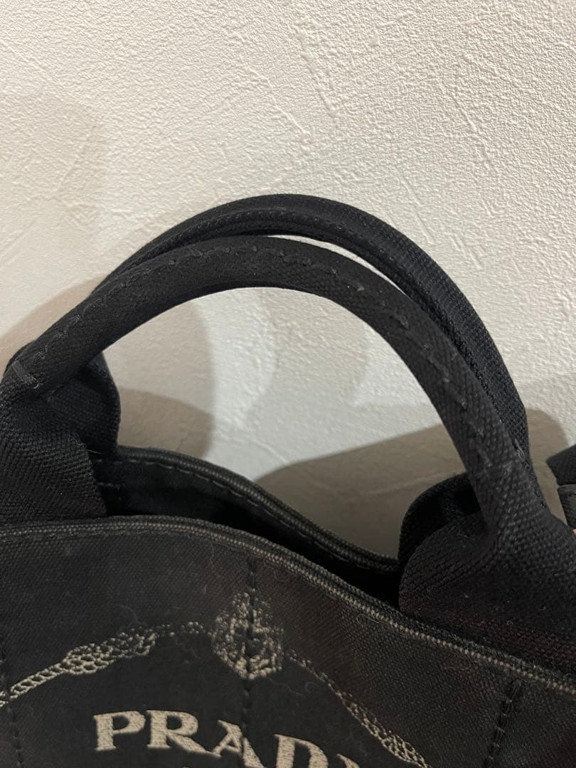＊ニコ＊PRADA カナパ 黒 トートバッグ