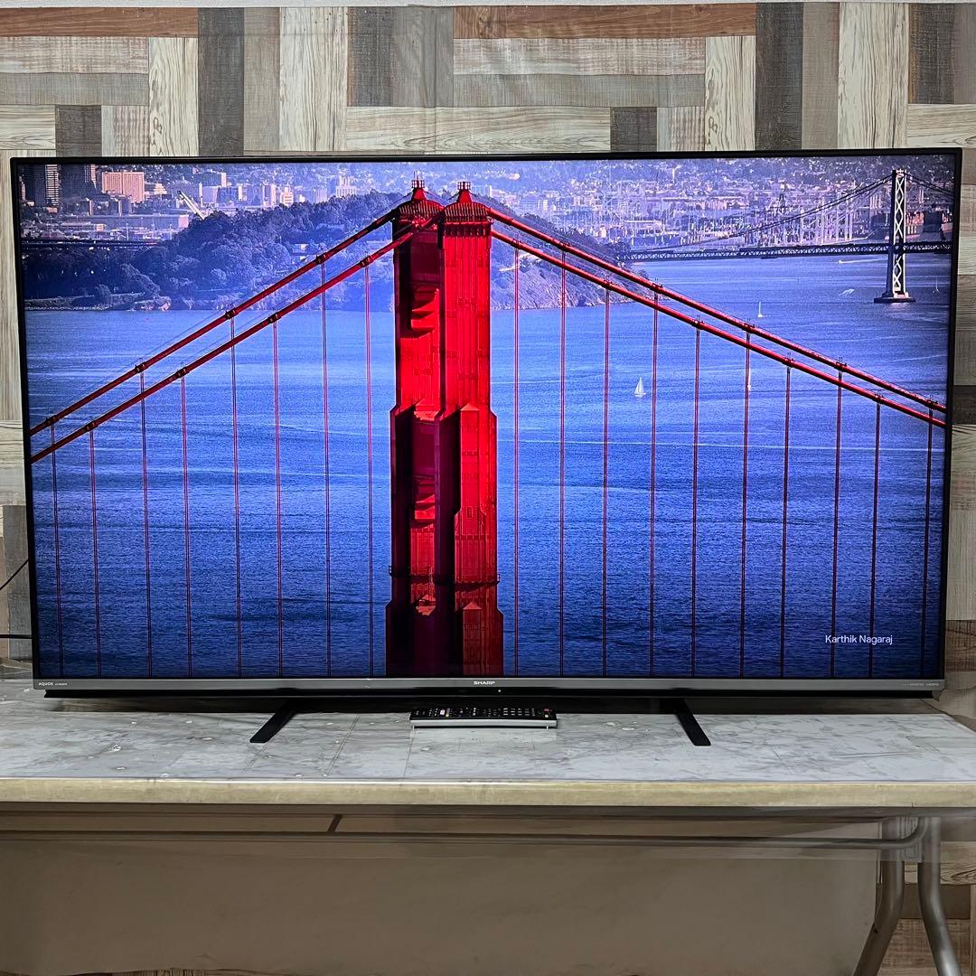全国送料込❣️シャープ60V型4Kテレビ YouTube.NETFLIX可