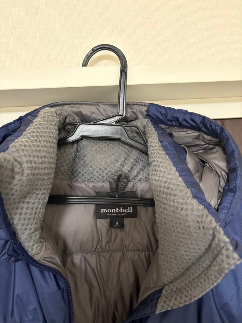 モンベル パーマフロスト ダウンパーカ　メンズ S ネイビー×グレー