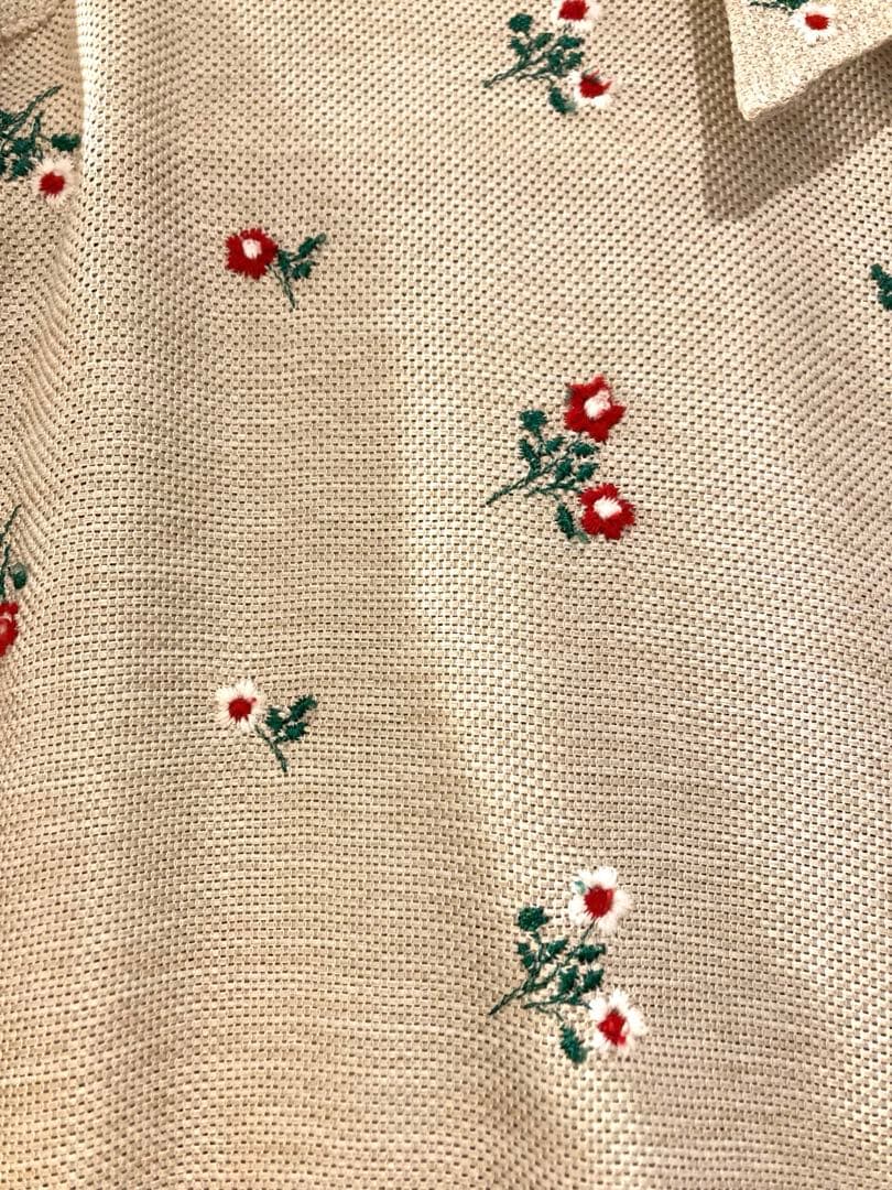 最終値下げ▼ほぼ新品☆TICCA 花 刺繍 シャツブルゾン ベージュ Bshop