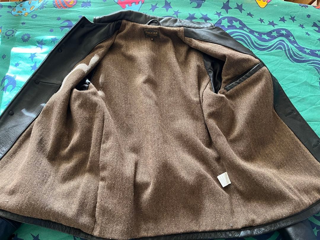 public hld パプリックホリデー　レザーカーコート