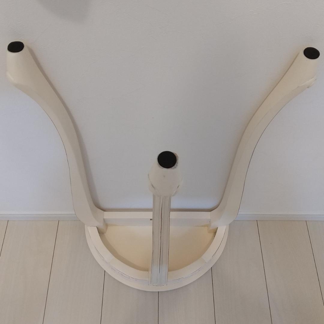 猫脚テーブル/コンソールテーブル/ロココ調/半円/木製/インドネシア製/姫系