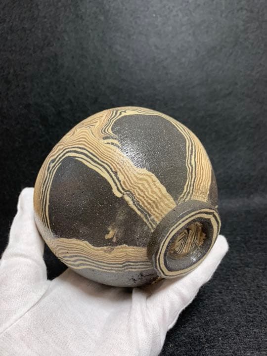 水野双鶴　煉込 茶碗