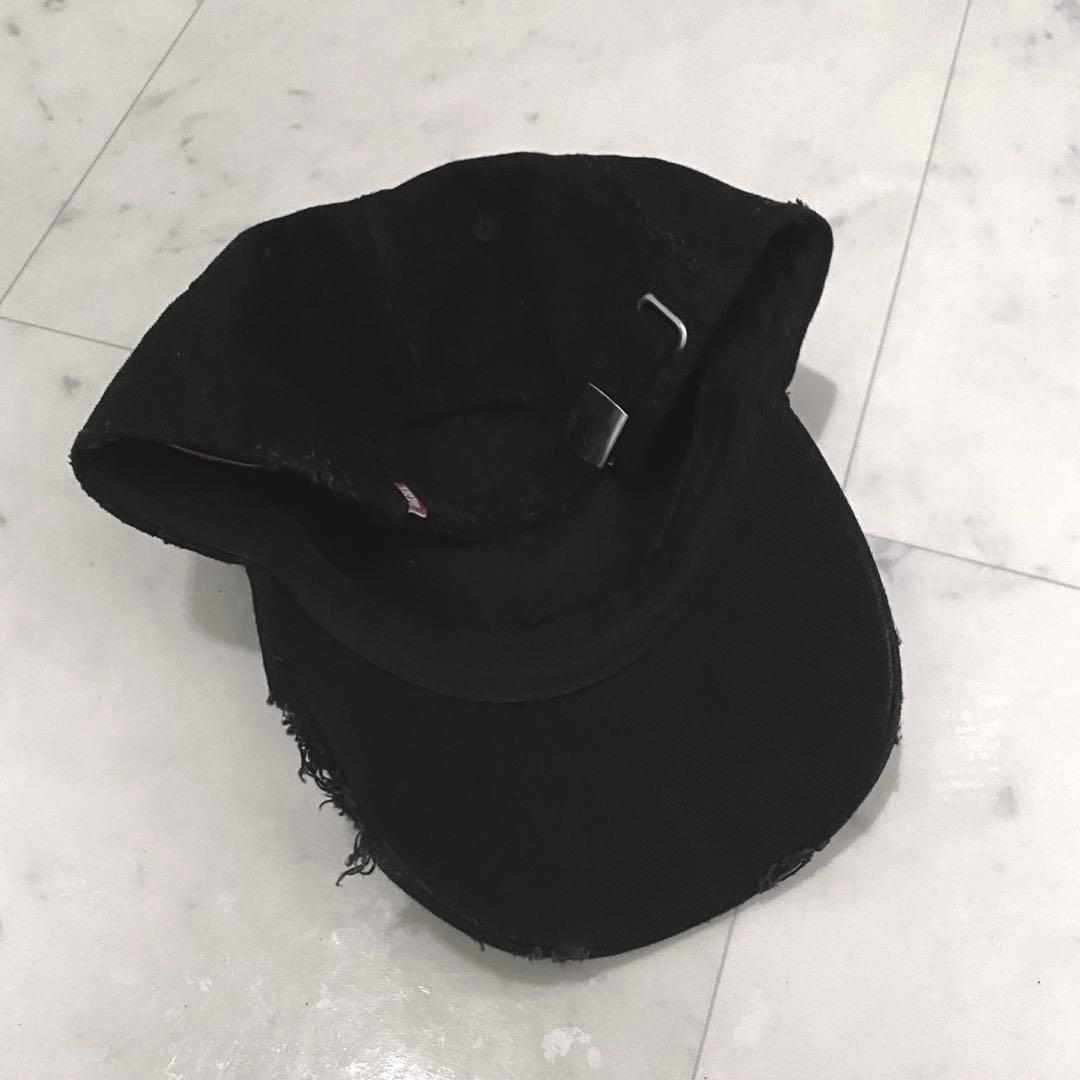 DIESEL ディーゼル ブラック キャップ ダメージ加工【正規品・完売・人気】
