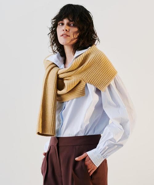 美品 トゥモローランド BACCA 2,6万円 ギャザーブラウス ストライプ