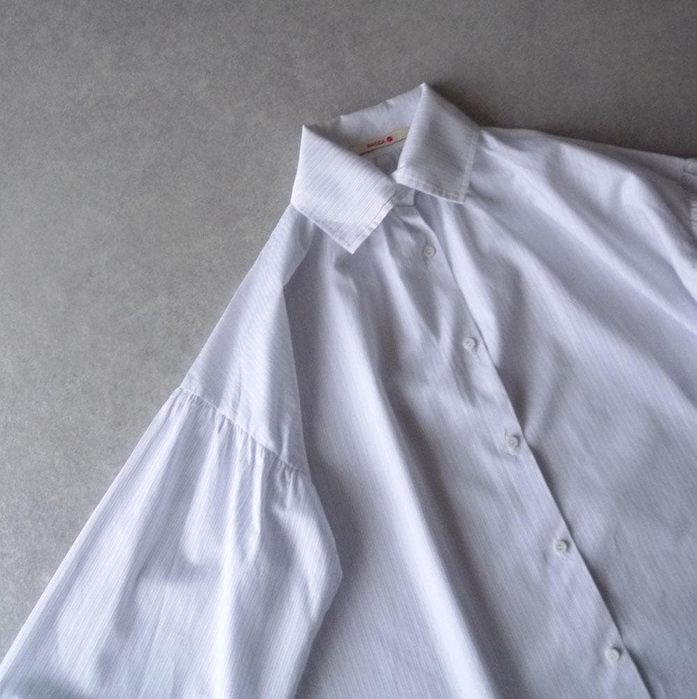 美品 トゥモローランド BACCA 2,6万円 ギャザーブラウス ストライプ