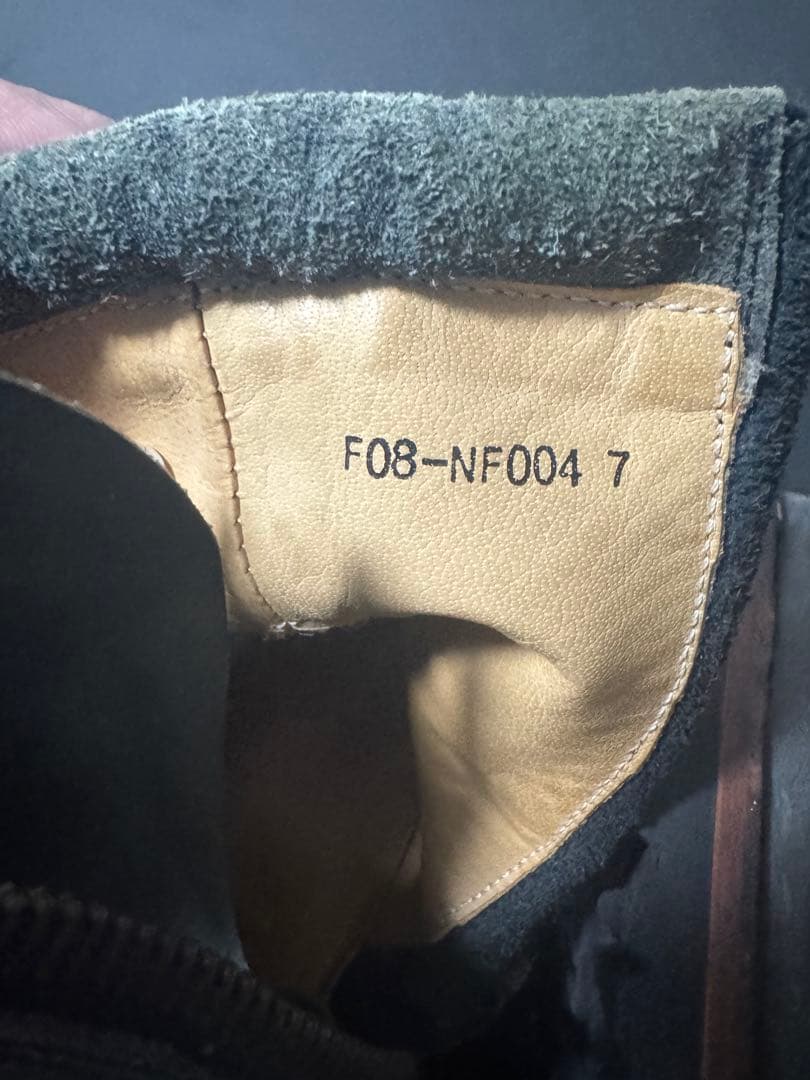 NUMBER(N)INE ナンバーナインサイドジップシースアップブーツ黒