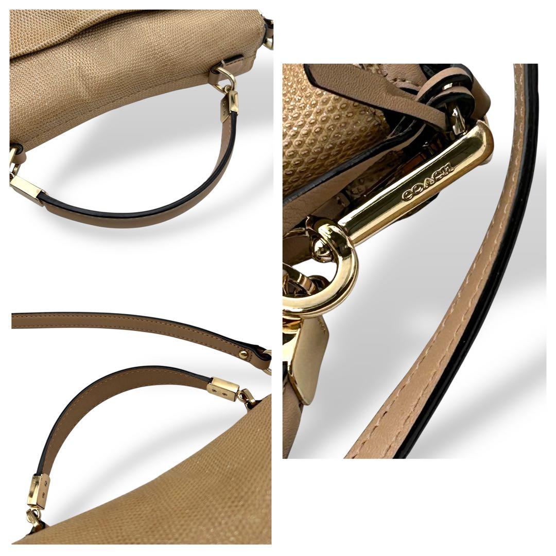 【極美品】COACH　コーチ　2way ハンドバッグ　ショルダー　ターンロック