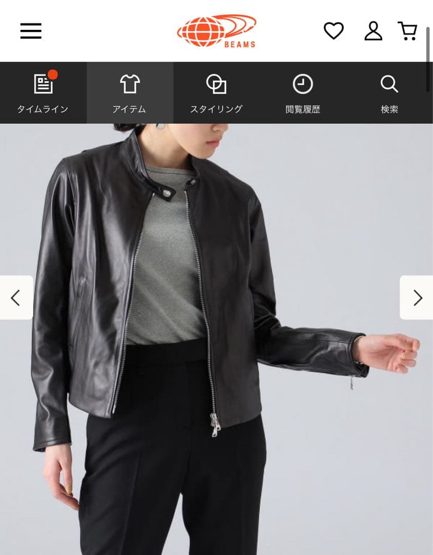 EMMETI FAI ナッパ シングル ライダースブルゾン 38 レディース