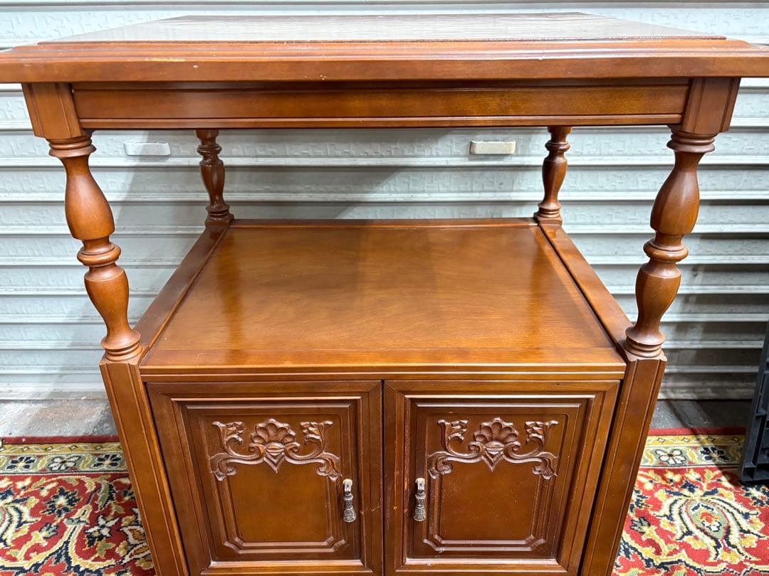 徳田家具 TOKUDA　キャビネット　電話台　昭和レトロ　ヴィンテージ