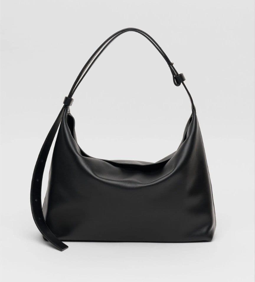 LE ABONNE ルアボネ ブラック 黒 羊 レザー ハンドバッグ ショルダー