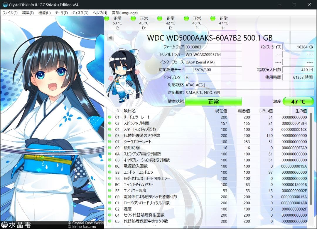【ジャンク】WD 500GB HDD セット【匿名配送】