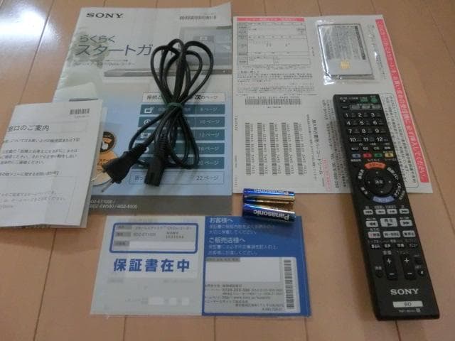 ソニーブルーレイレコーダー　BDZ-ET1000（1TB ３番組同時録画）完動品
