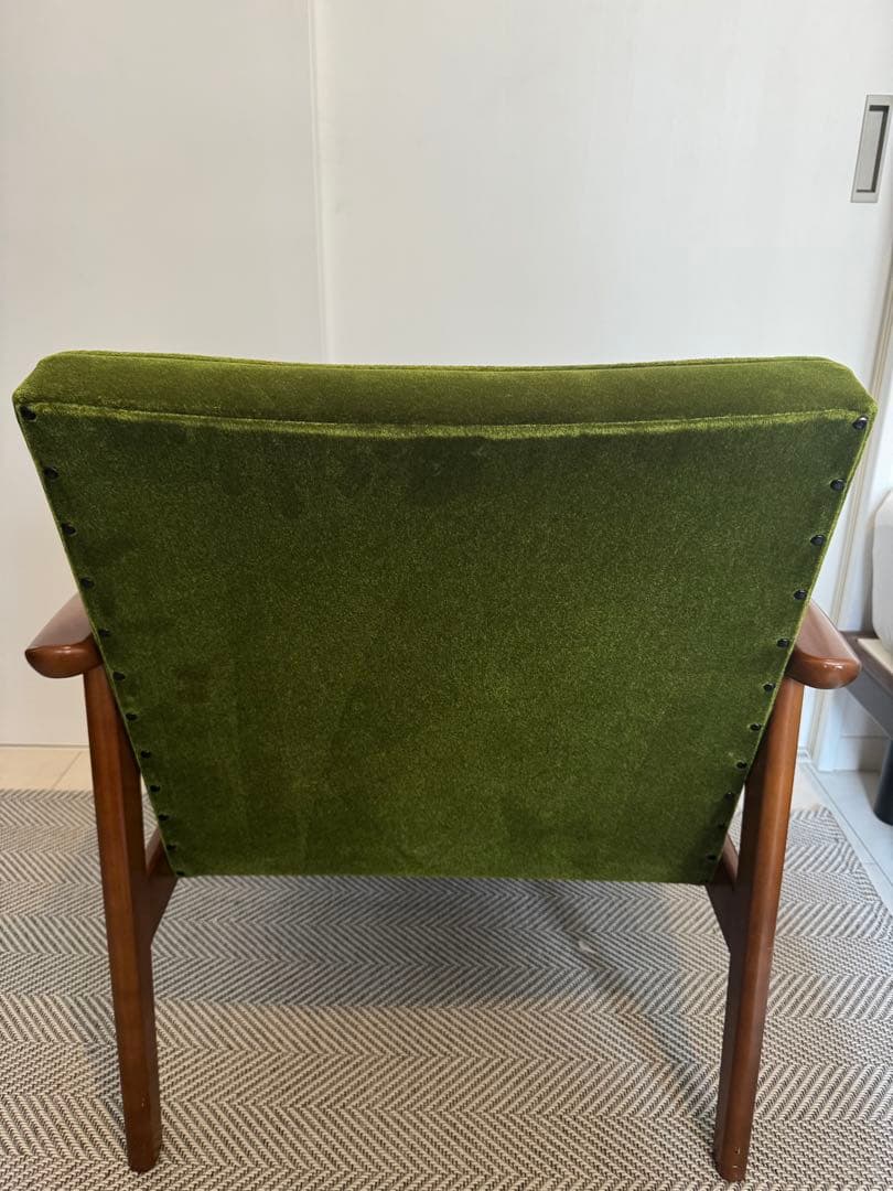 【名品】カリモク60 Kチェア 1シーター モケットグリーン