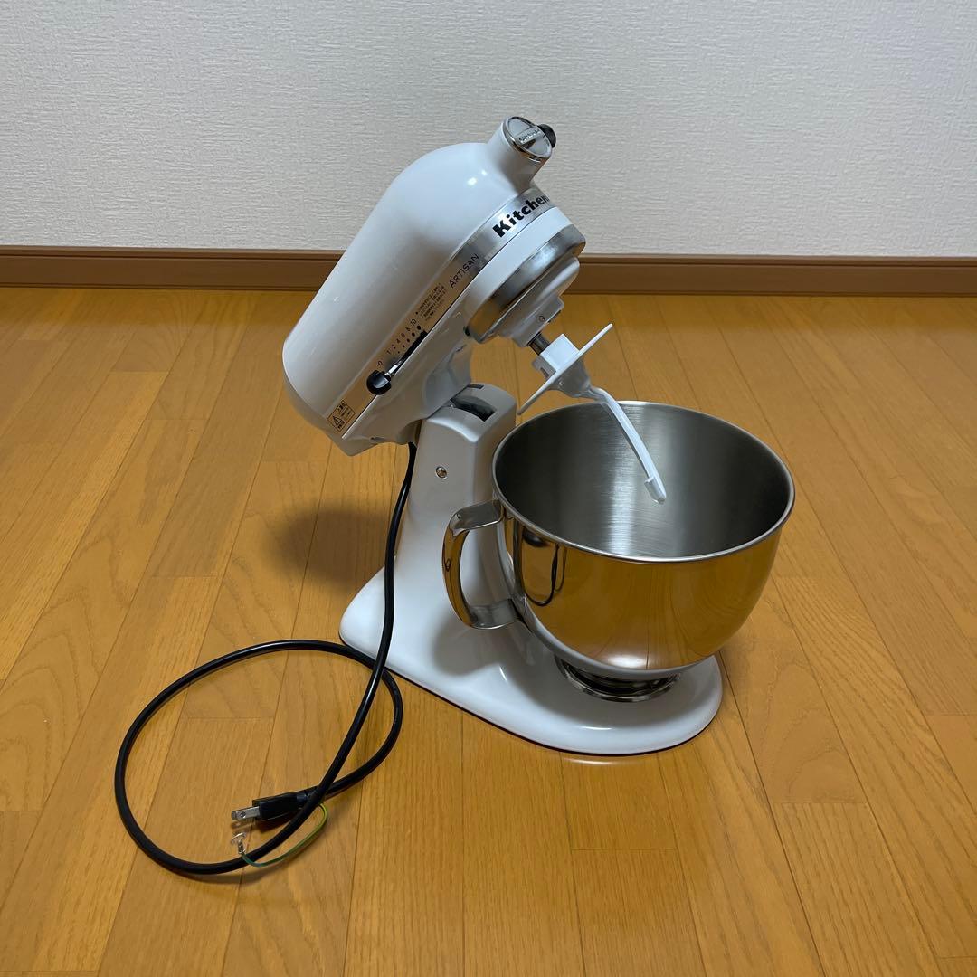 【保証期間内】キッチンエイド スタンドミキサー4.8L（ホワイト）付属品一式