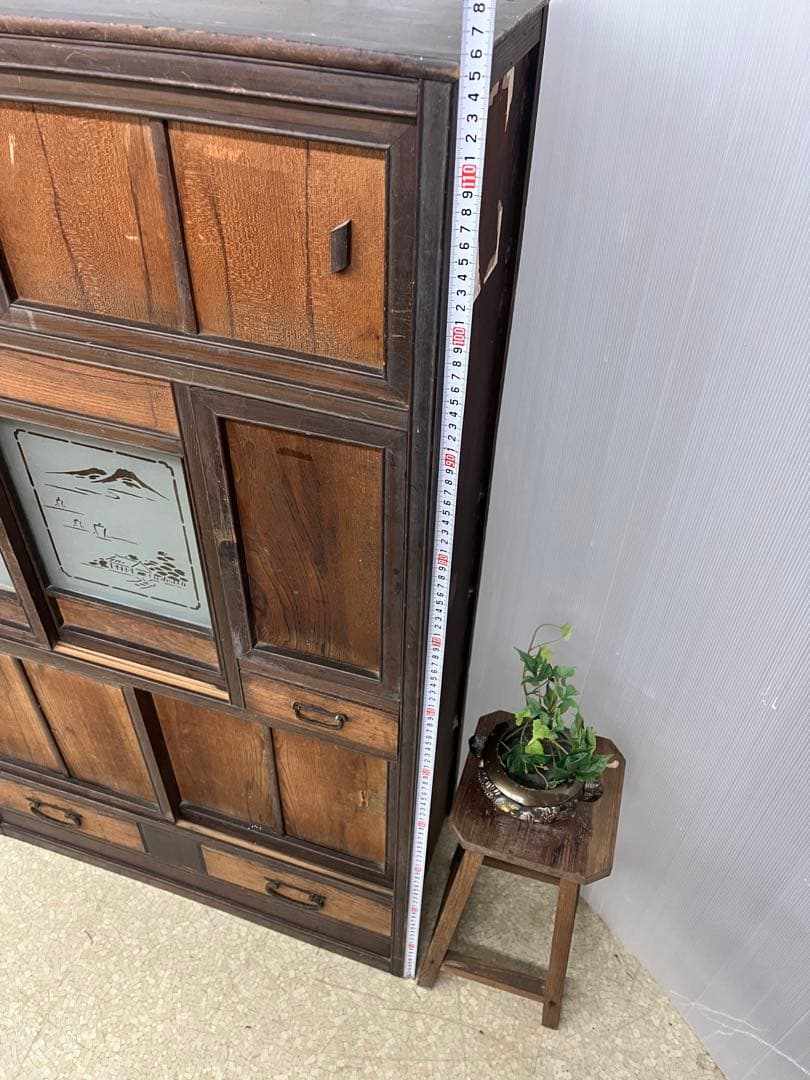 昭和　レトロ　食器棚　古家具　古道具　古民家　ヴィンテージ 木製　インテリア