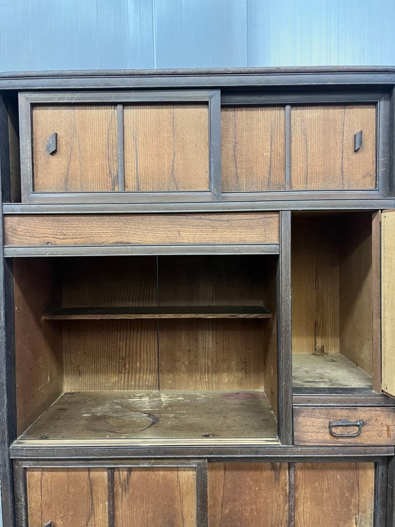 昭和　レトロ　食器棚　古家具　古道具　古民家　ヴィンテージ 木製　インテリア