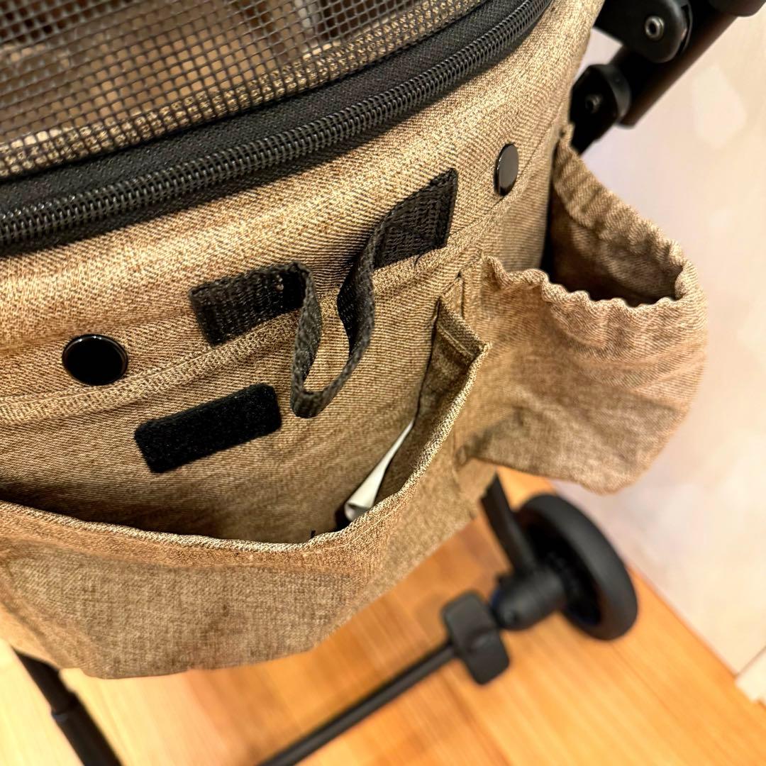 極美品 smooca ペットカート スムーカ レザー ブラウン 折畳