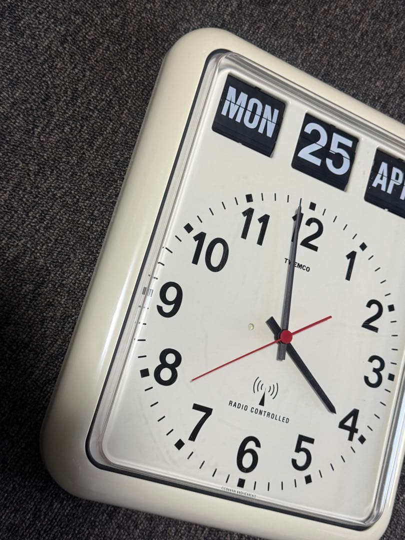 【美品】TWEMCO RC-12 時計 パタパタ 電波 壁掛け トゥエンコ