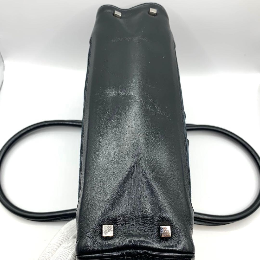 GUCCI グッチ GG柄 ミニボストン ハンドバッグ 黒 キャンバス 正規品