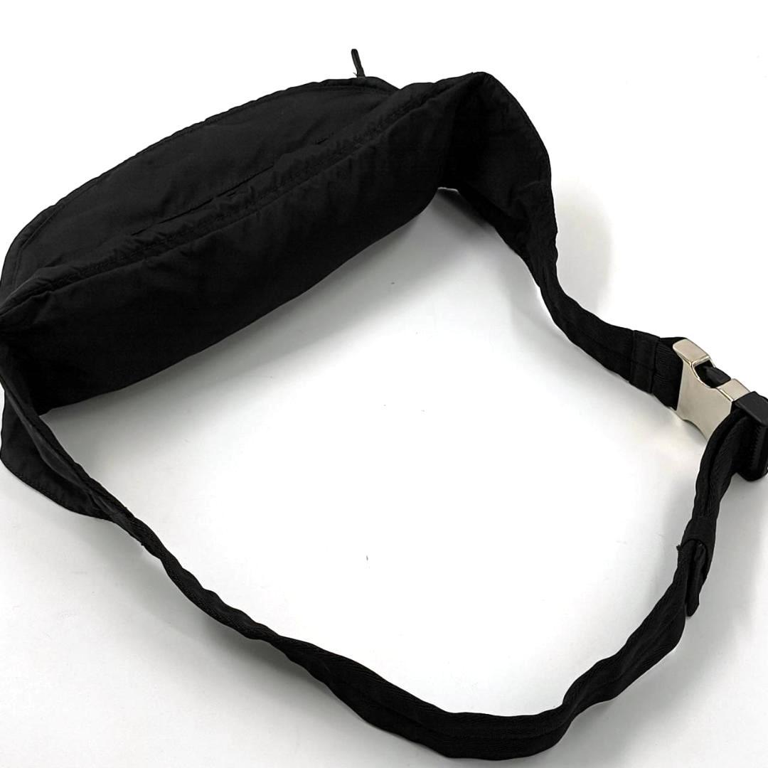 美品希少✨プラダ ウエストポーチ ボディバッグ ナイロン 三角ロゴ 黒 白タグ
