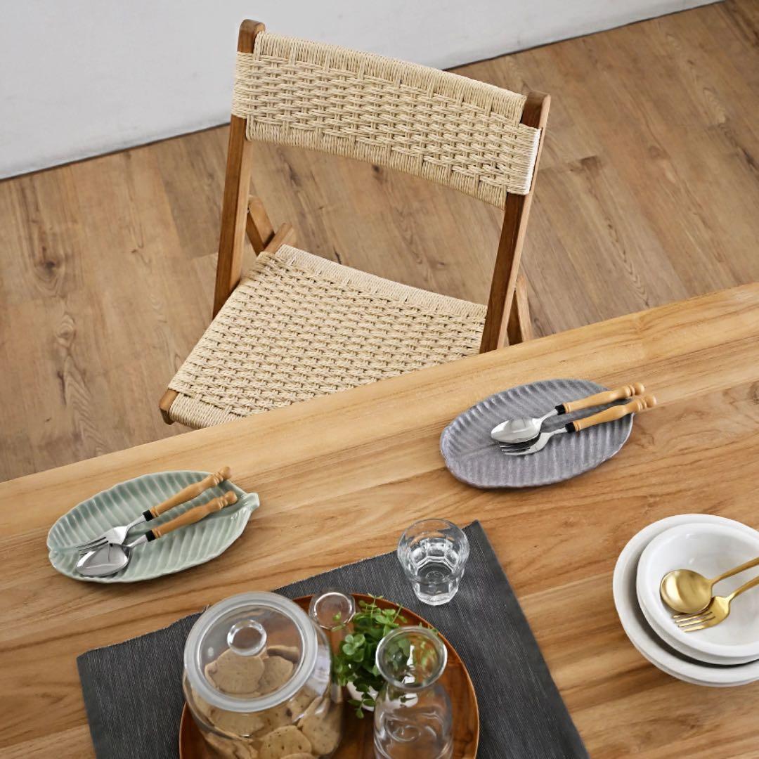 KAGLAB ペーパーコード×チーク材(ソープ仕上げ) 折りたたみチェア