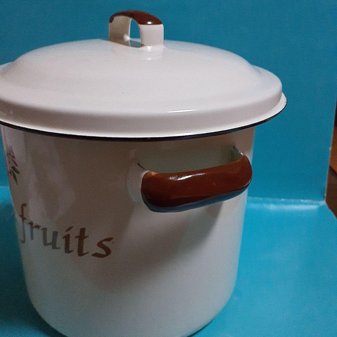 ホーロー保存容器 花柄 大容量