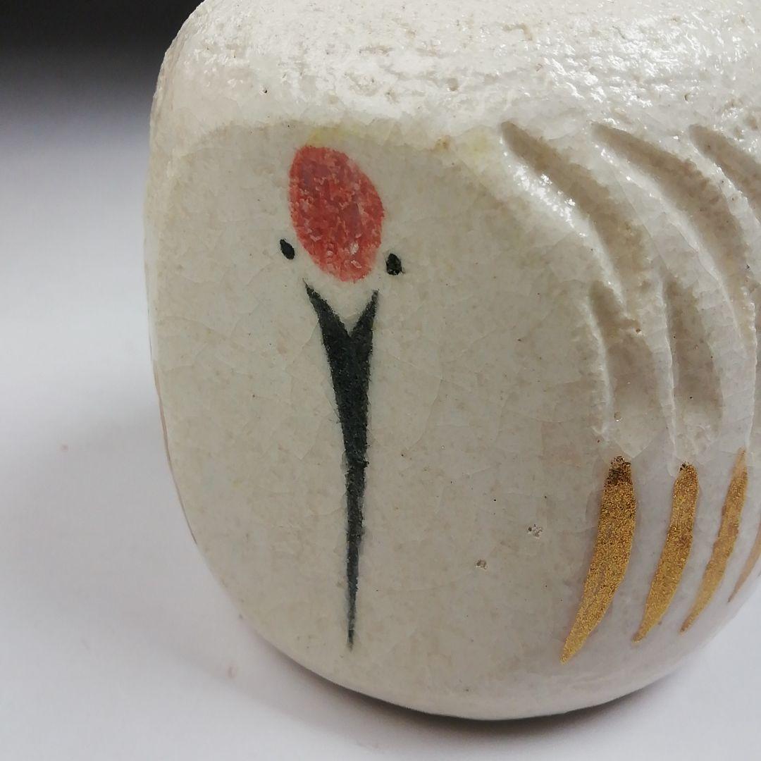 Ｔ９６２　蓋置　『鶴　蓋置』『伊東桂楽 造』　共箱　茶道具