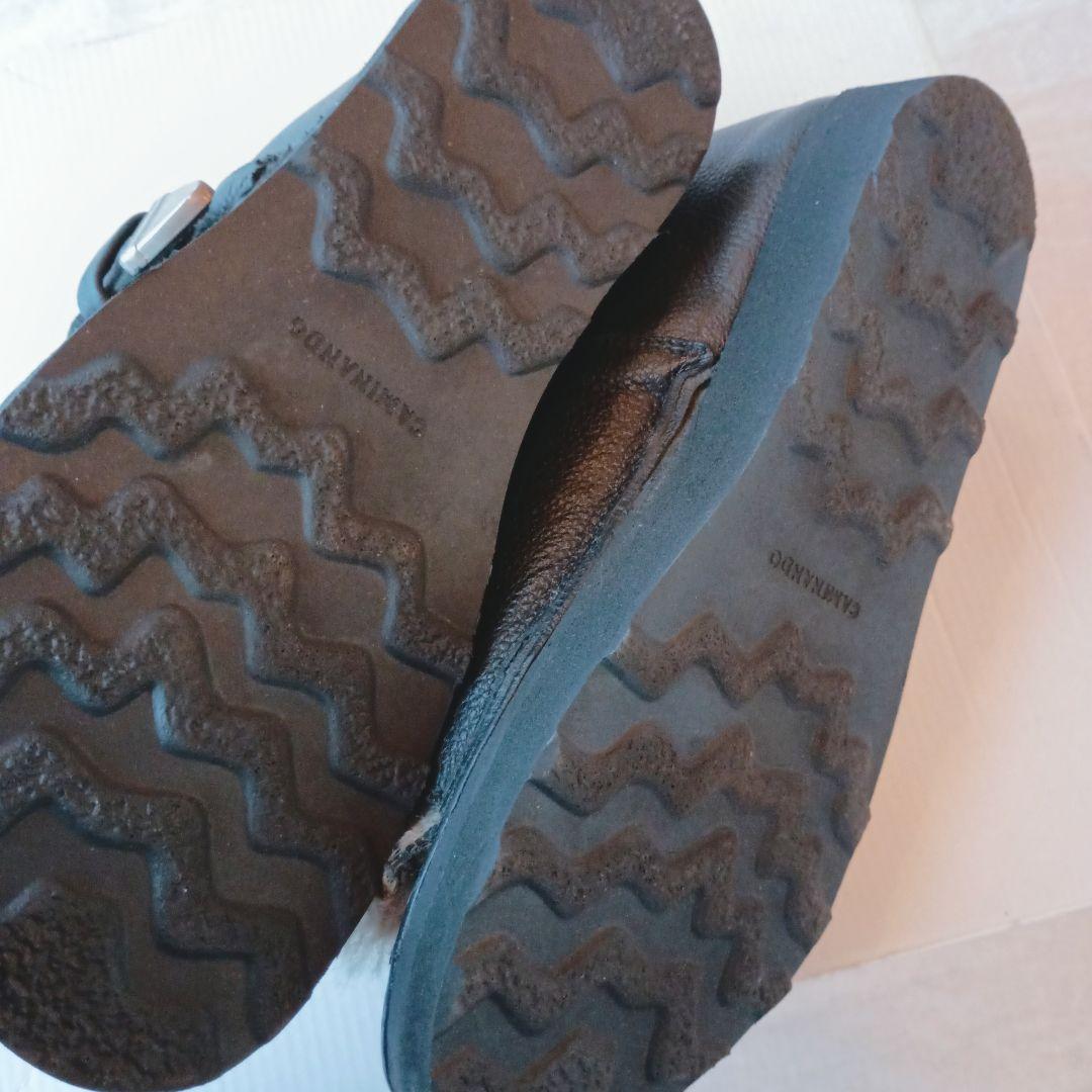 専用　CAMINAND ブラック ファー サンダル 23cm スリッポン