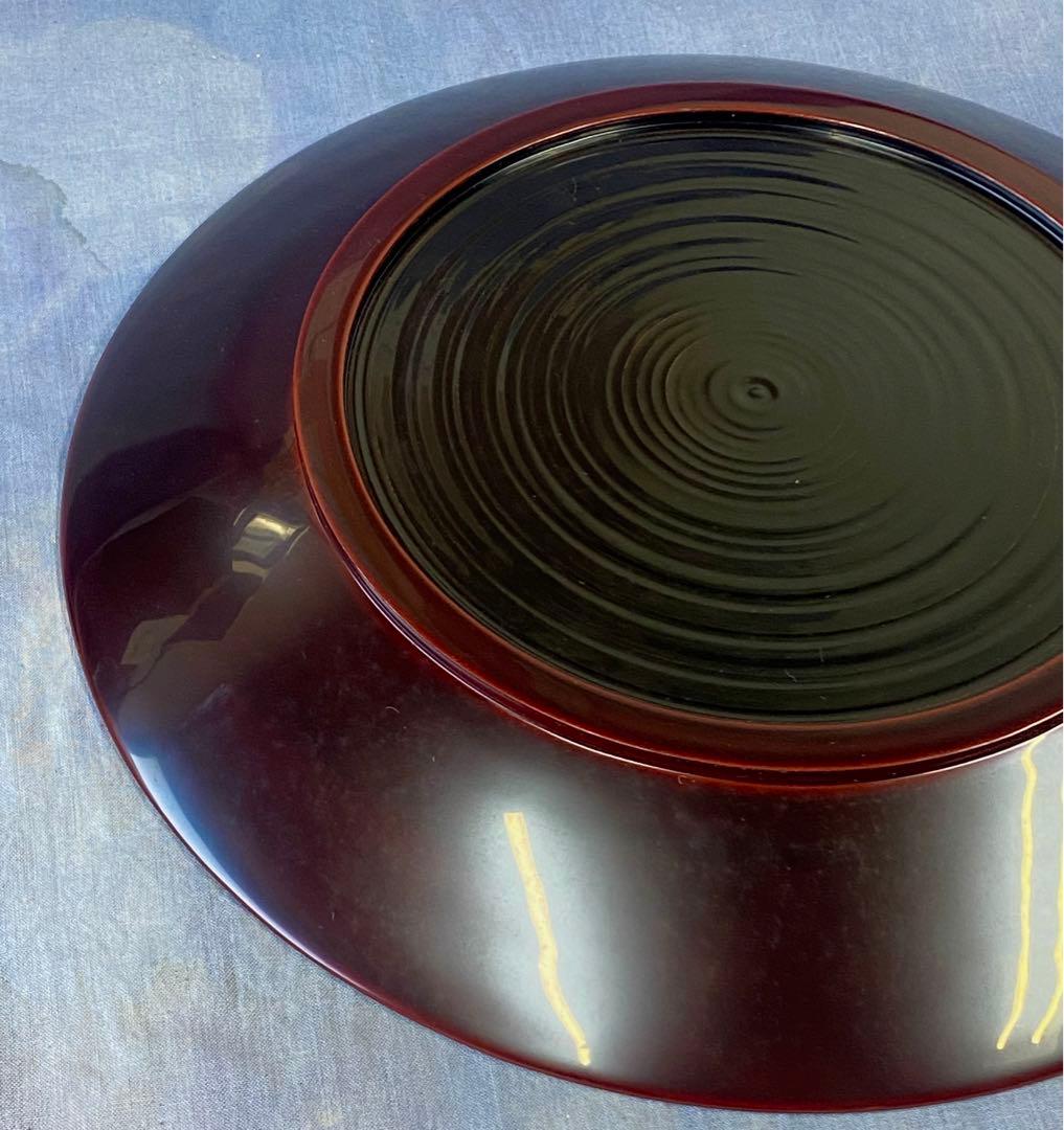 輪島塗 大皿（盛器） 千弾き溜塗り