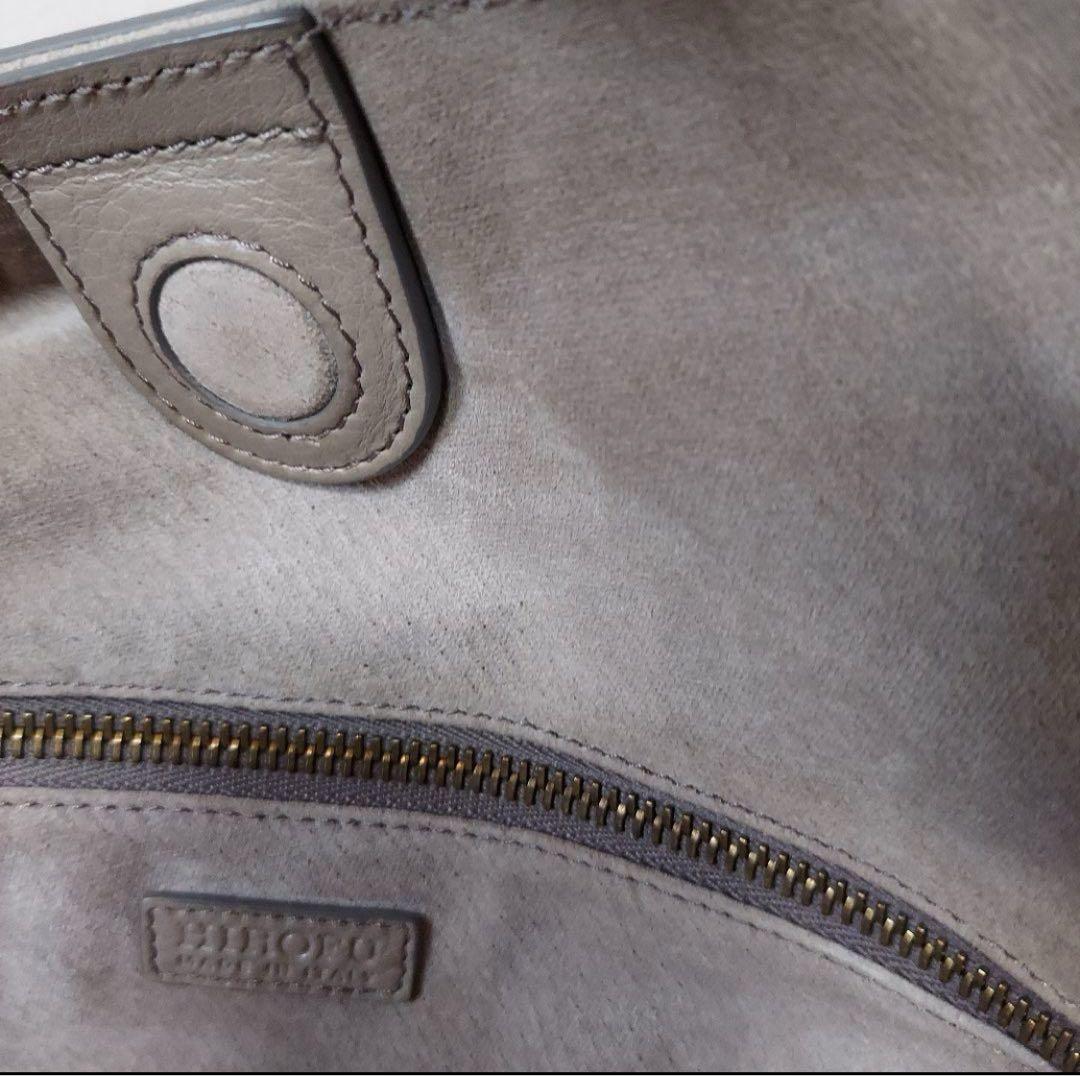 ★極美品★HIROFUバックイタリア。おしゃれなグレージュ