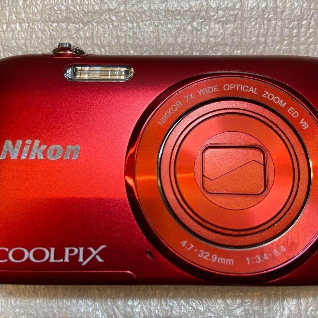 Nikon coolpix S3500 レッド デジカメ 2722