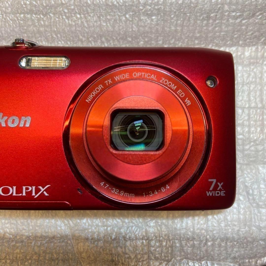 Nikon coolpix S3500 レッド デジカメ 2722