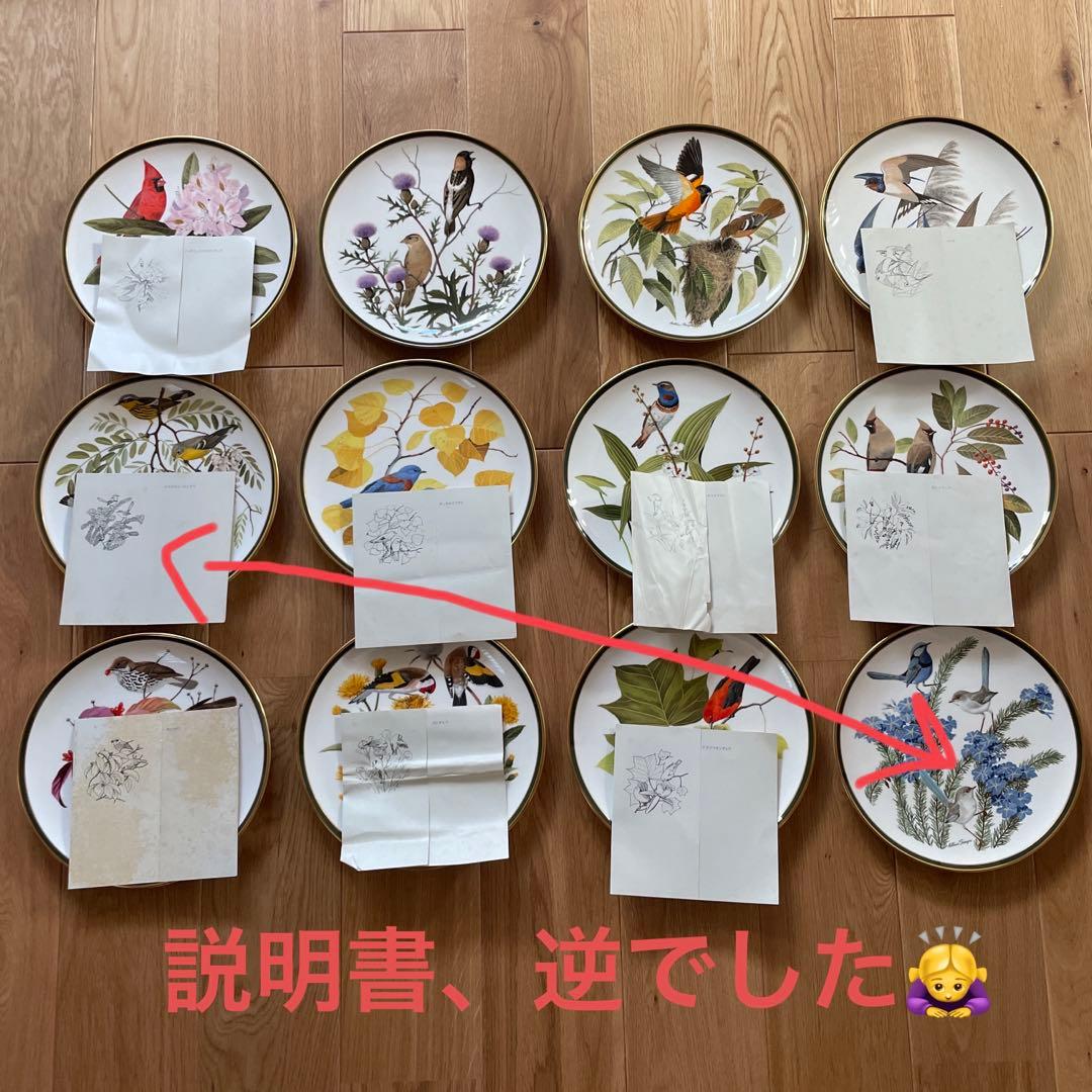 フランクリン・ポーセリン×ウエッジウッド「世界の鳴き鳥」磁器製飾り皿