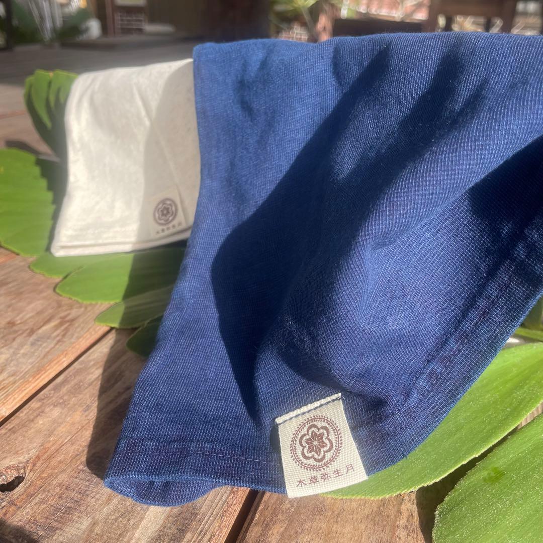 【専用出品】ヘンプコットン　カップイン キャミソール　L 　【藍染】【生成り】