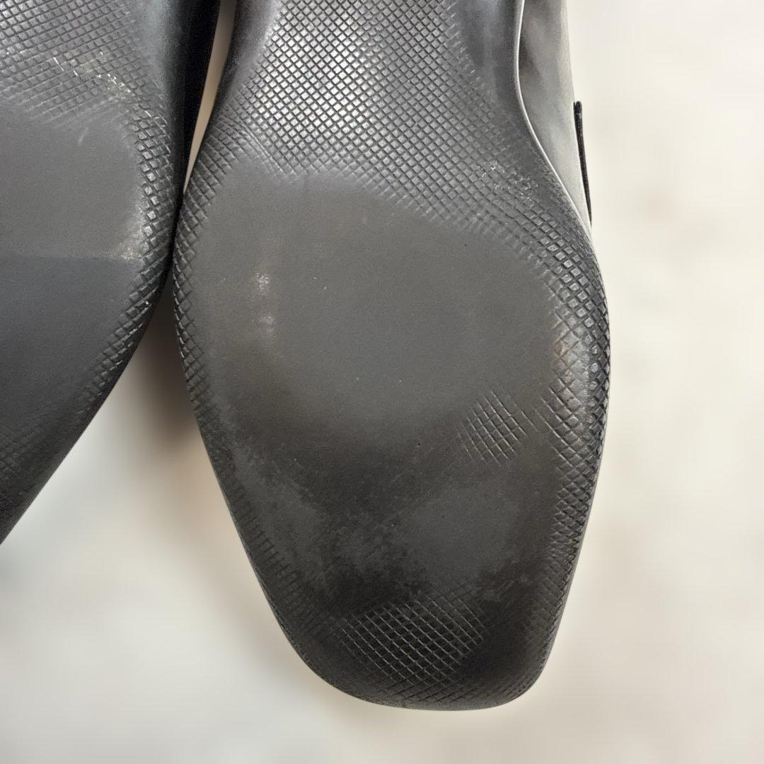 PRADAプラダ　三角プレートロゴ　ローファー　ブラック　サイズ7 1/2