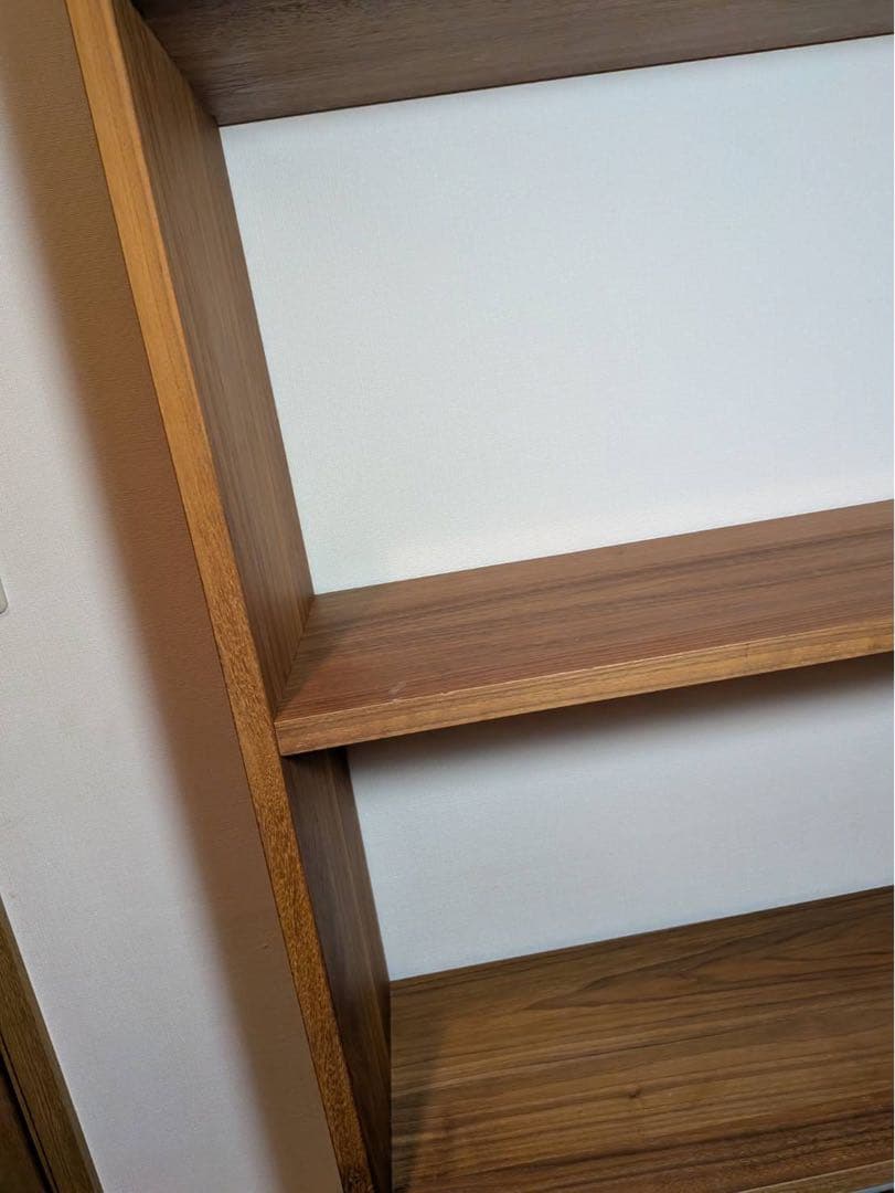 ■送料込■無印良品 スタッキングシェルフワイド 5段 ウォールナット棚収納