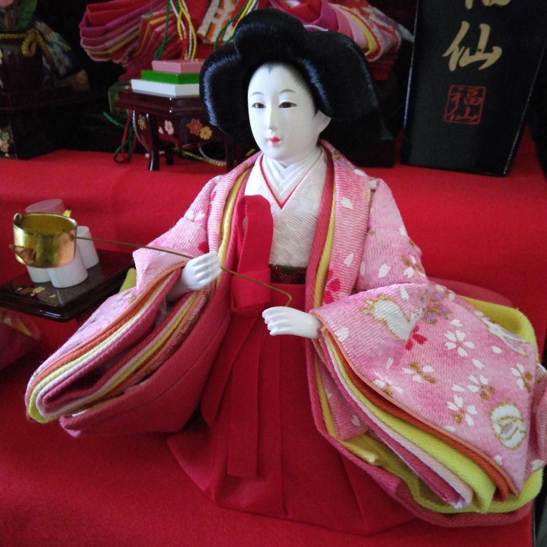 ひな人形　三段収納飾り　福仙　Ｗ-93275