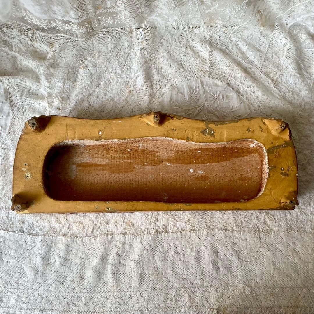 ディスプレイ台座　ポワドレ　フランスアンティーク　店舗什器　ゴールド　ベロア張り