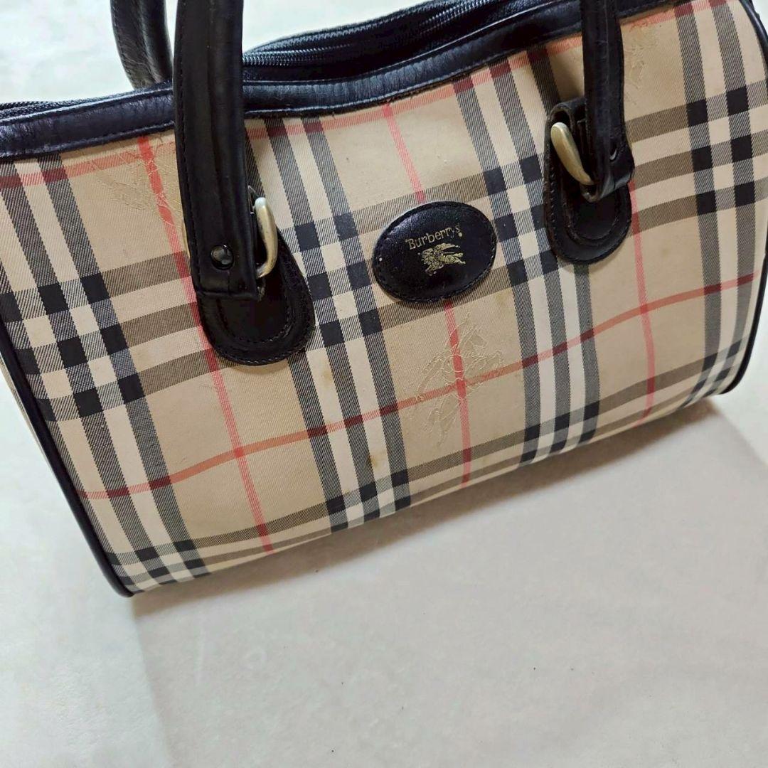 Burberrys バーバリーズ ノバチェック ハンドバッグ ホースロゴ レトロ