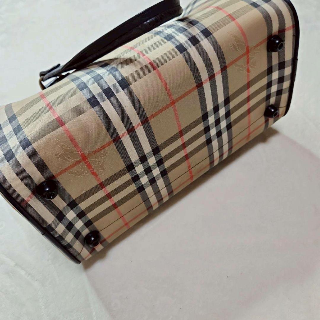 Burberrys バーバリーズ ノバチェック ハンドバッグ ホースロゴ レトロ