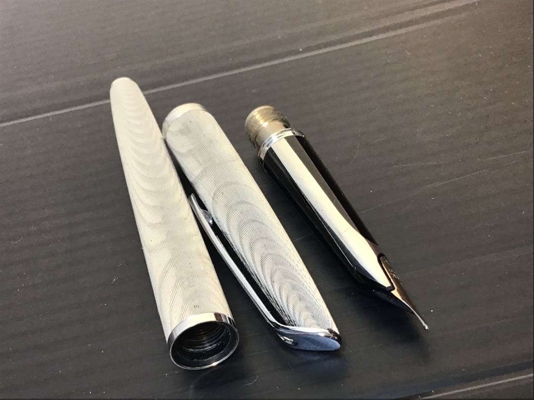 waterman ウォーターマン 万年筆 18K-750 C /F シルバー