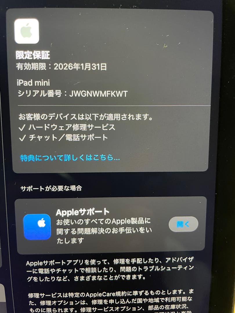 iPad mini (A17pro) 128g スペースグレー wifi