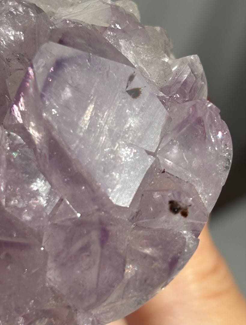 《高品質・希少デザイン》ゲーサイトinアメジスト＊花束クラスター　ラベンダー