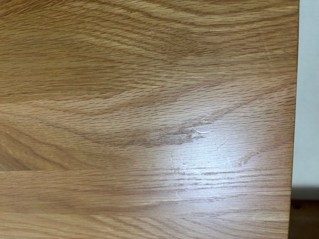 無印良品 木製デスク オーク材 引き出し・フック付き