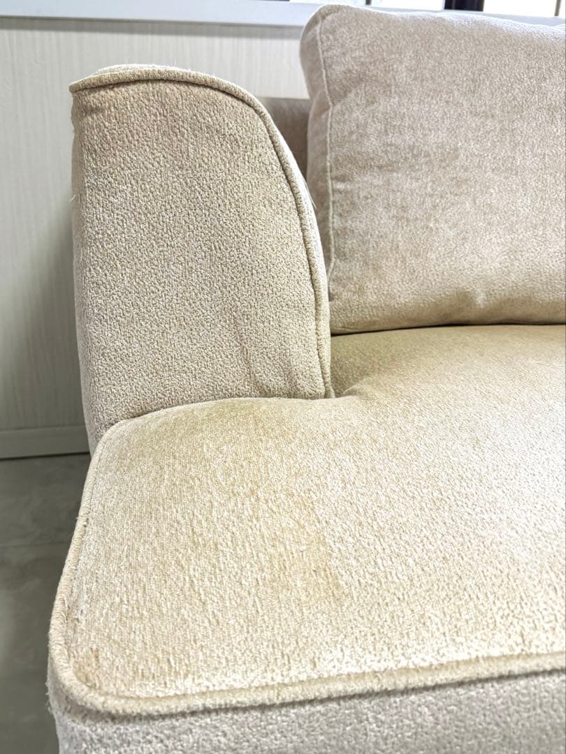 ベージュ ファブリック ソファ