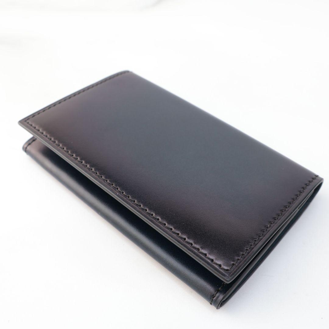規格外品 ユハク yuhaku ネイビー 名刺入れ カードケース コードバン